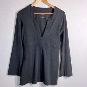 Athleta black bell sleeve Tunic Top size S